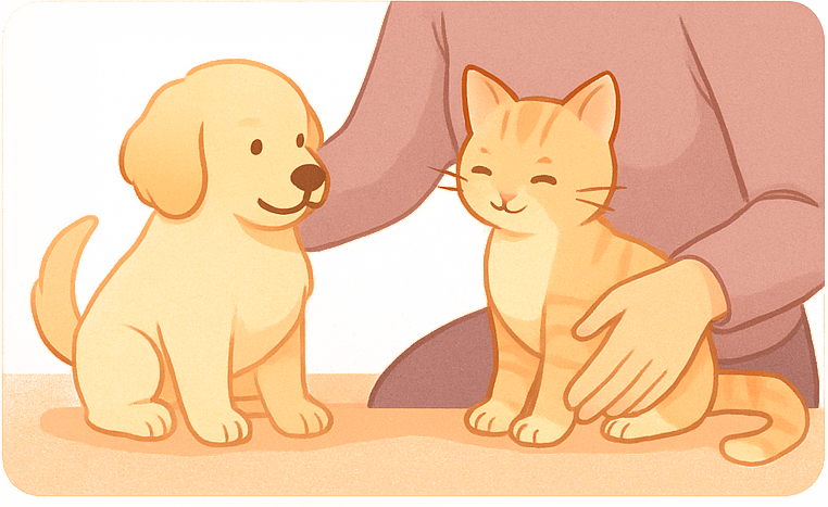 Habituation chiot chaton
